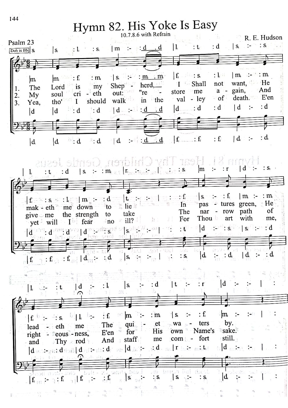 Hymn 82. His Yoke Is Easy - Choir Script PDF Thumbnail
