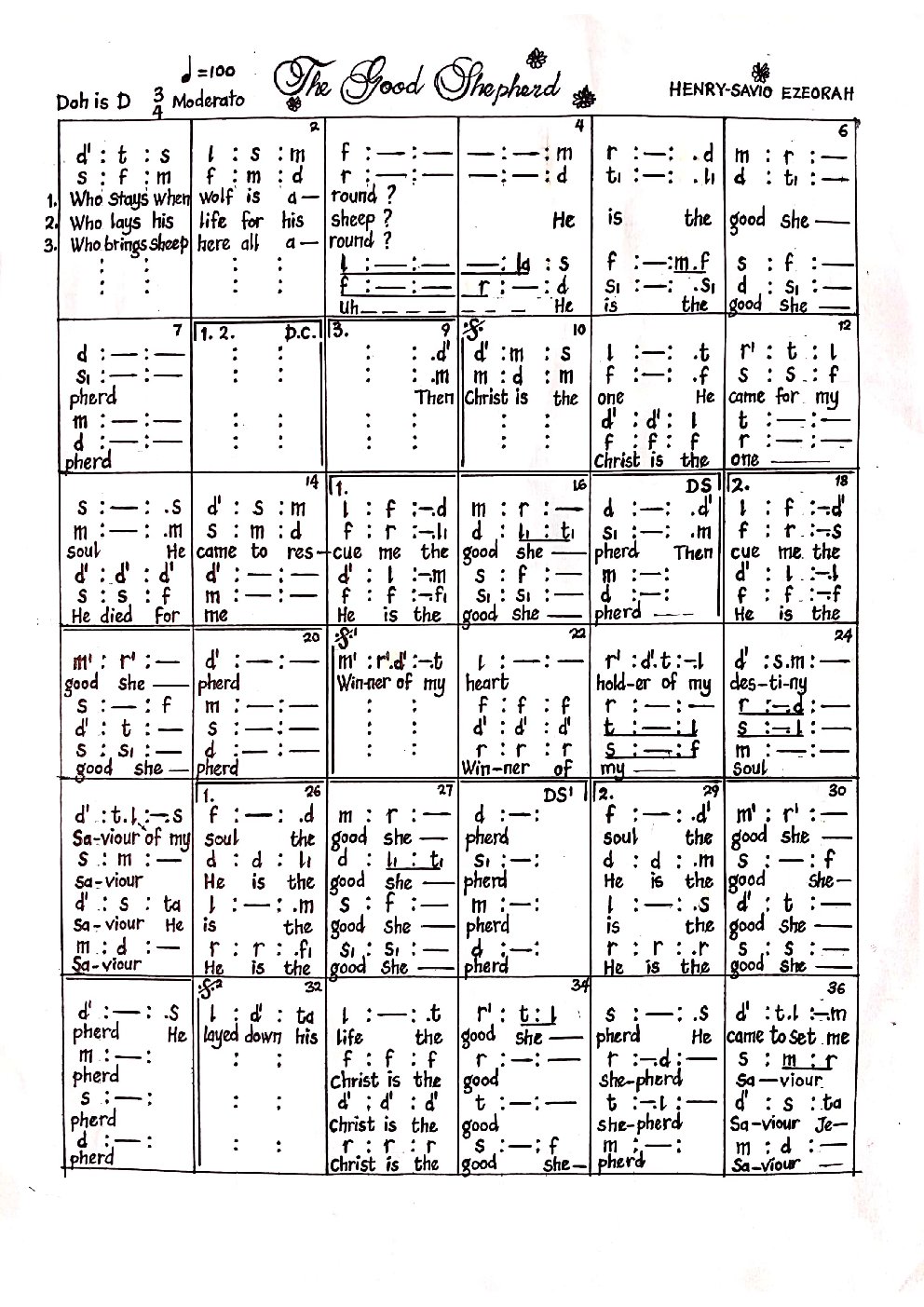 The Good Shepherd - Choir Script PDF Thumbnail