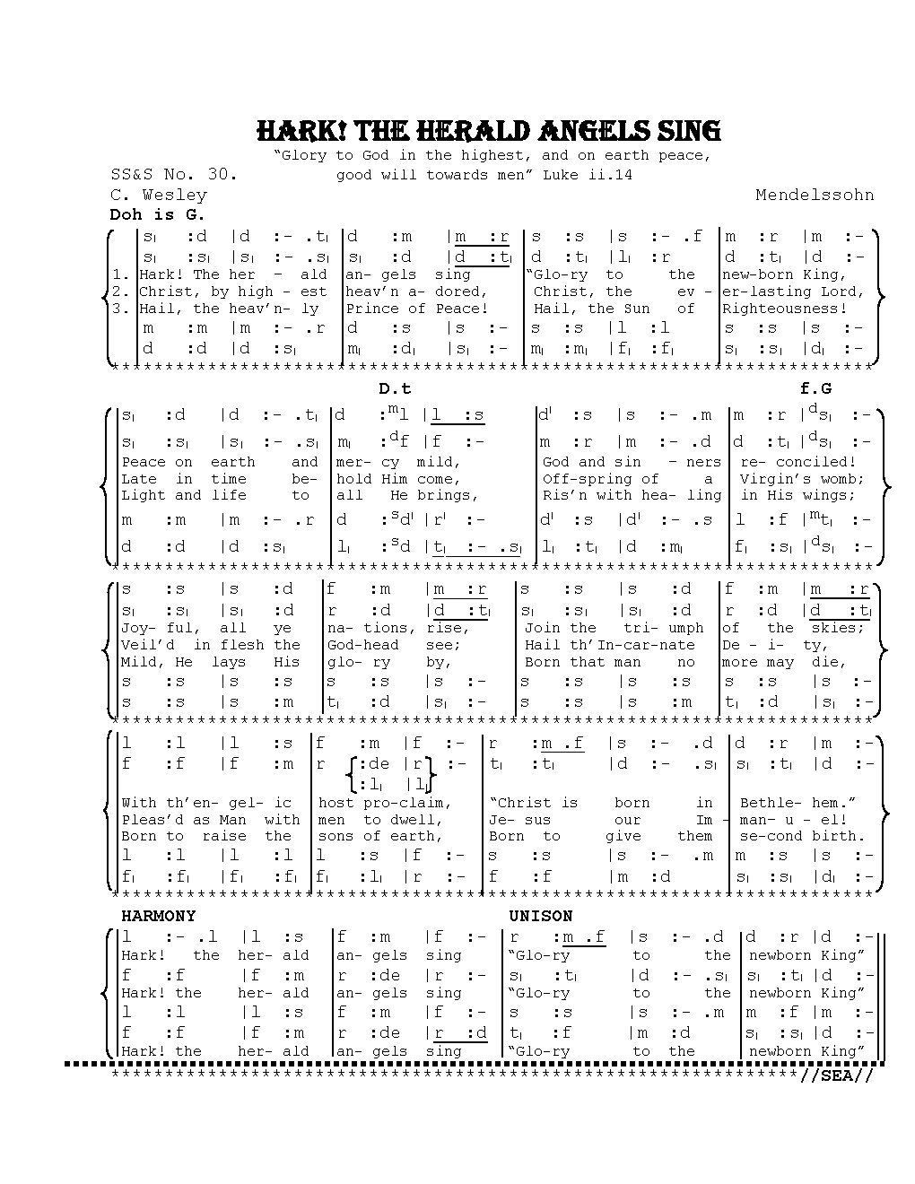 Hark! The Herald Angels Sing - Choir Script PDF Thumbnail