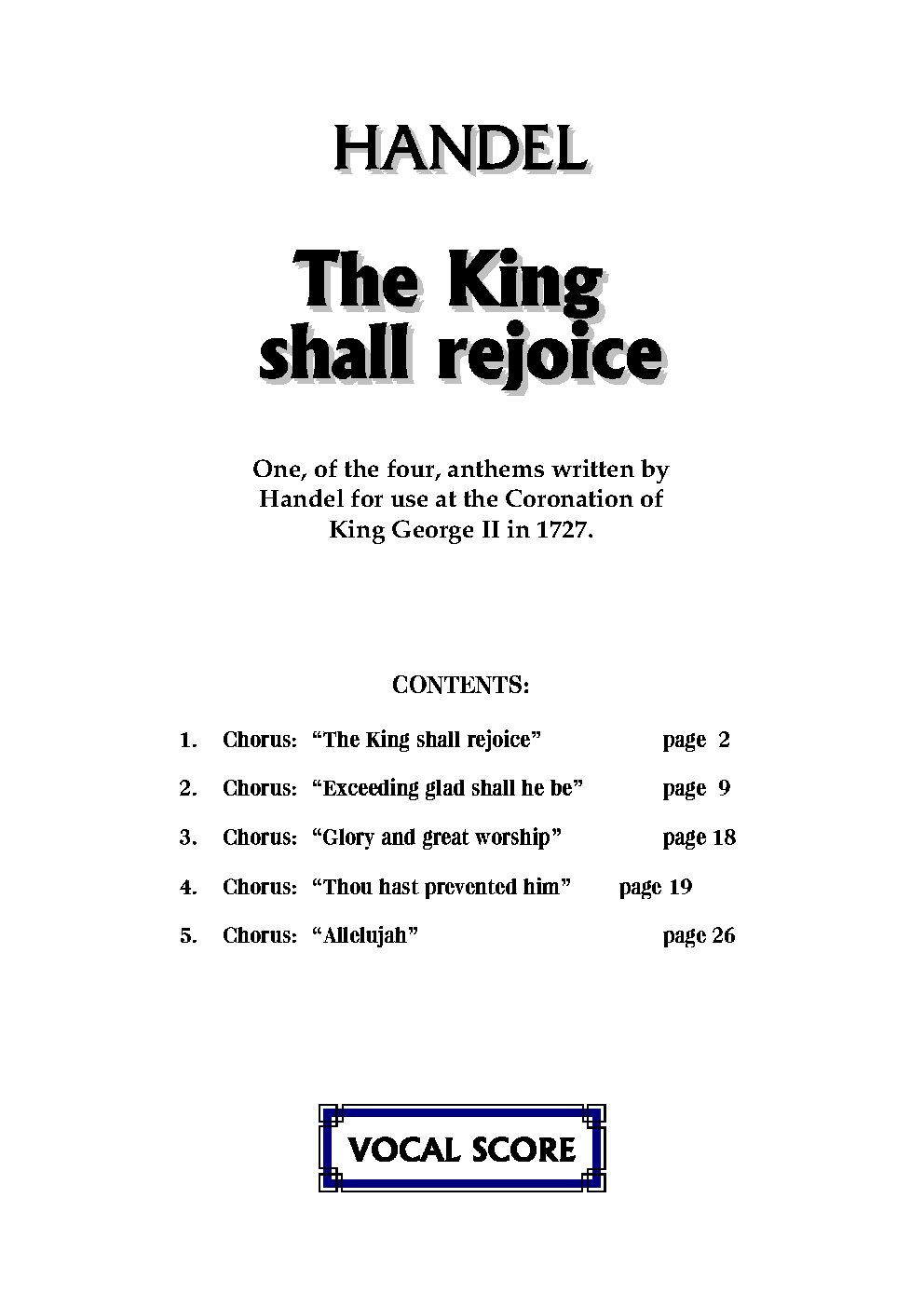 The King shall rejoice