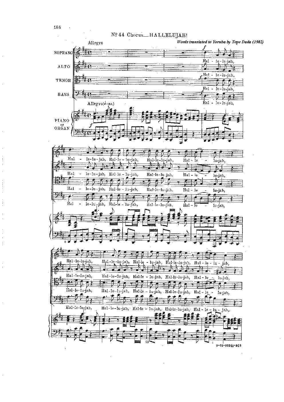 No 44 Chorus HALLELUJAH! - Choir Script PDF Thumbnail