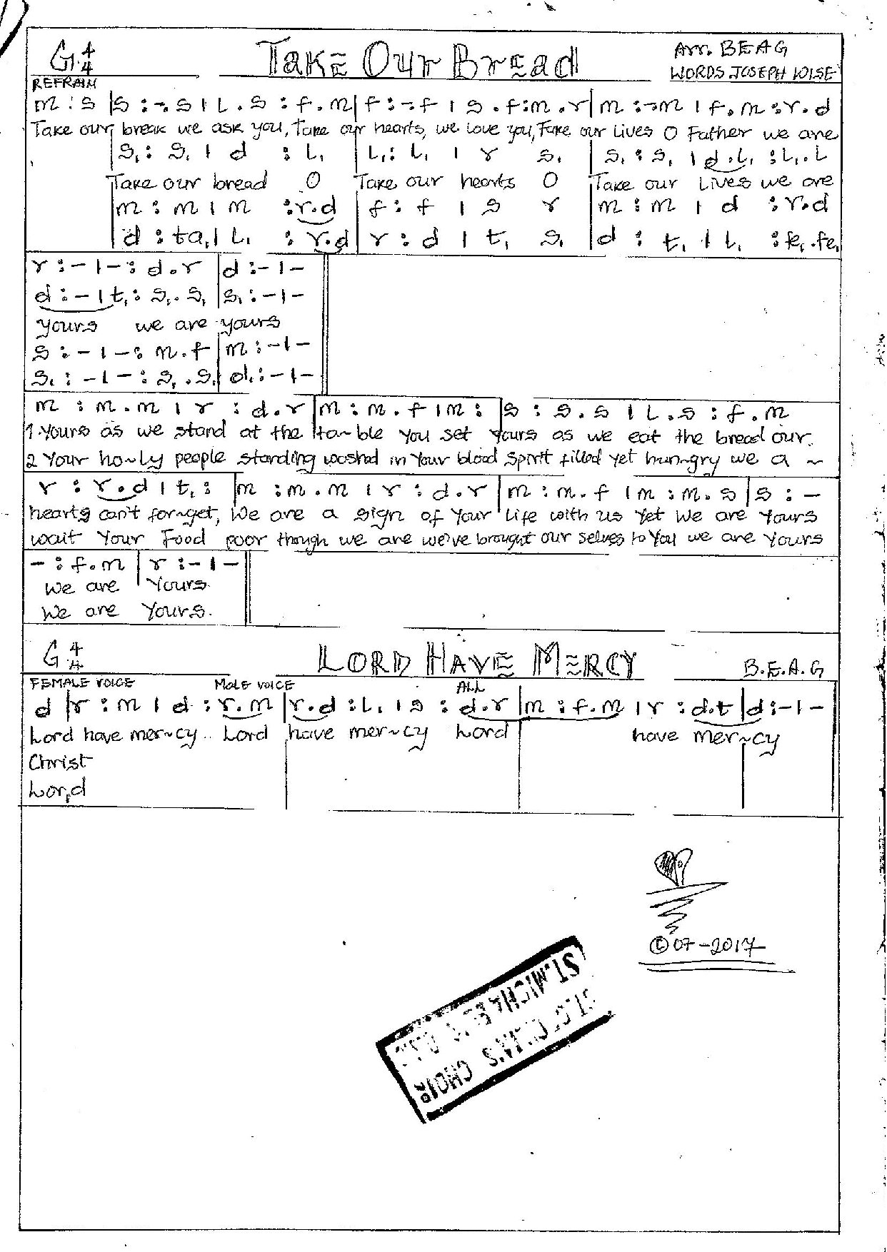 Lord Have Mercy - Download Choir Script PDF