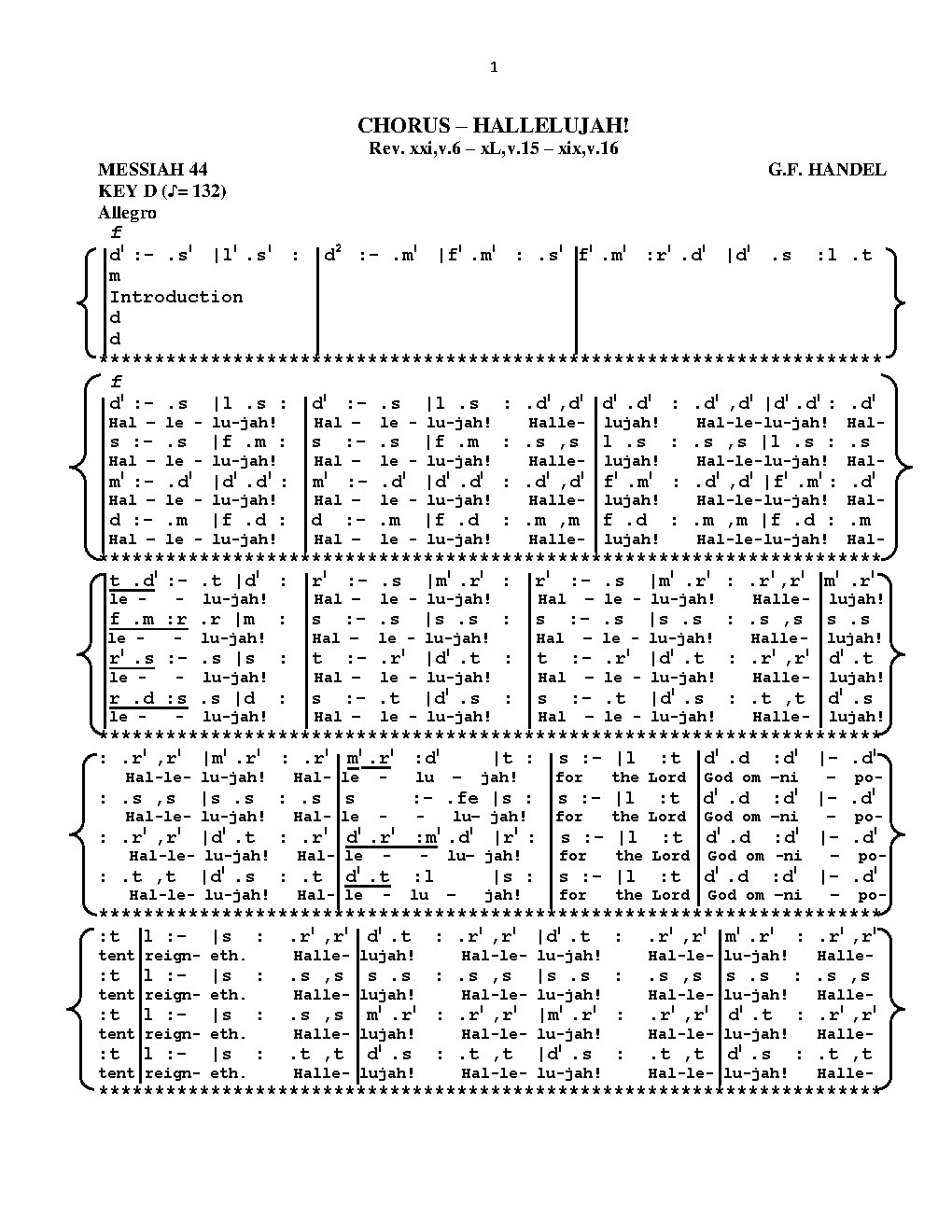 CHORUS – HALLELUJAH!