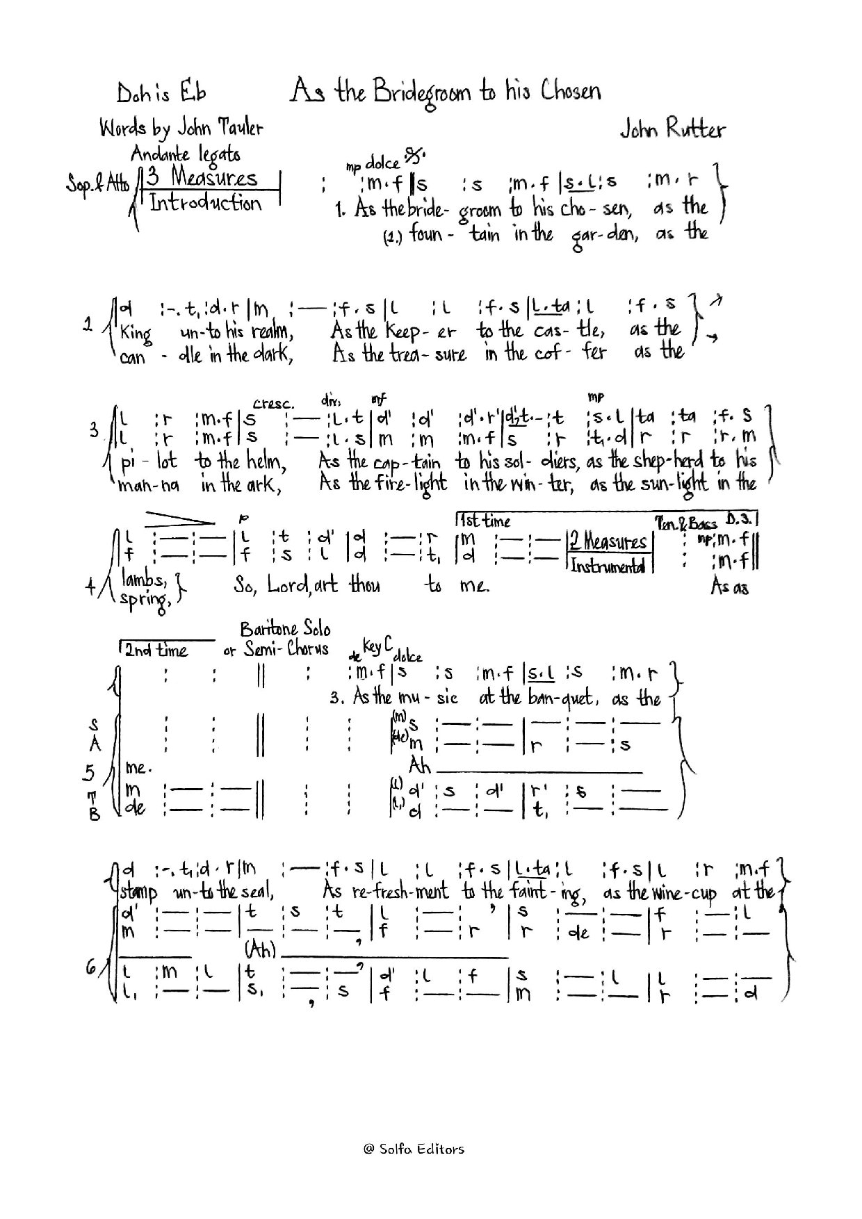 (Concert) As The Bridegroom - Rutter