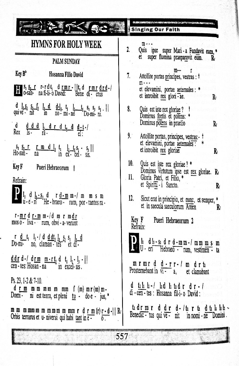 HYMNS FOR HOLY WEEK