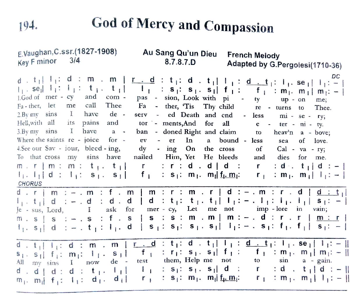 God of Mercy and Compassion
