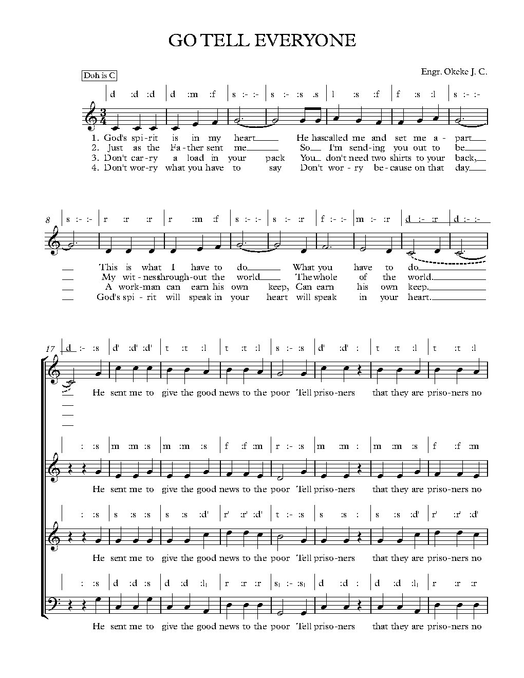 GO TELL EVERYONE - Choir Script PDF Thumbnail