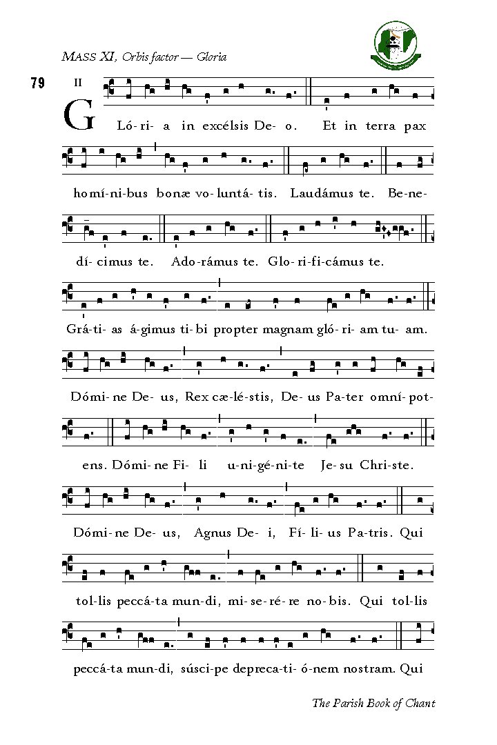 MASS XI, Orbis factor — Gloria