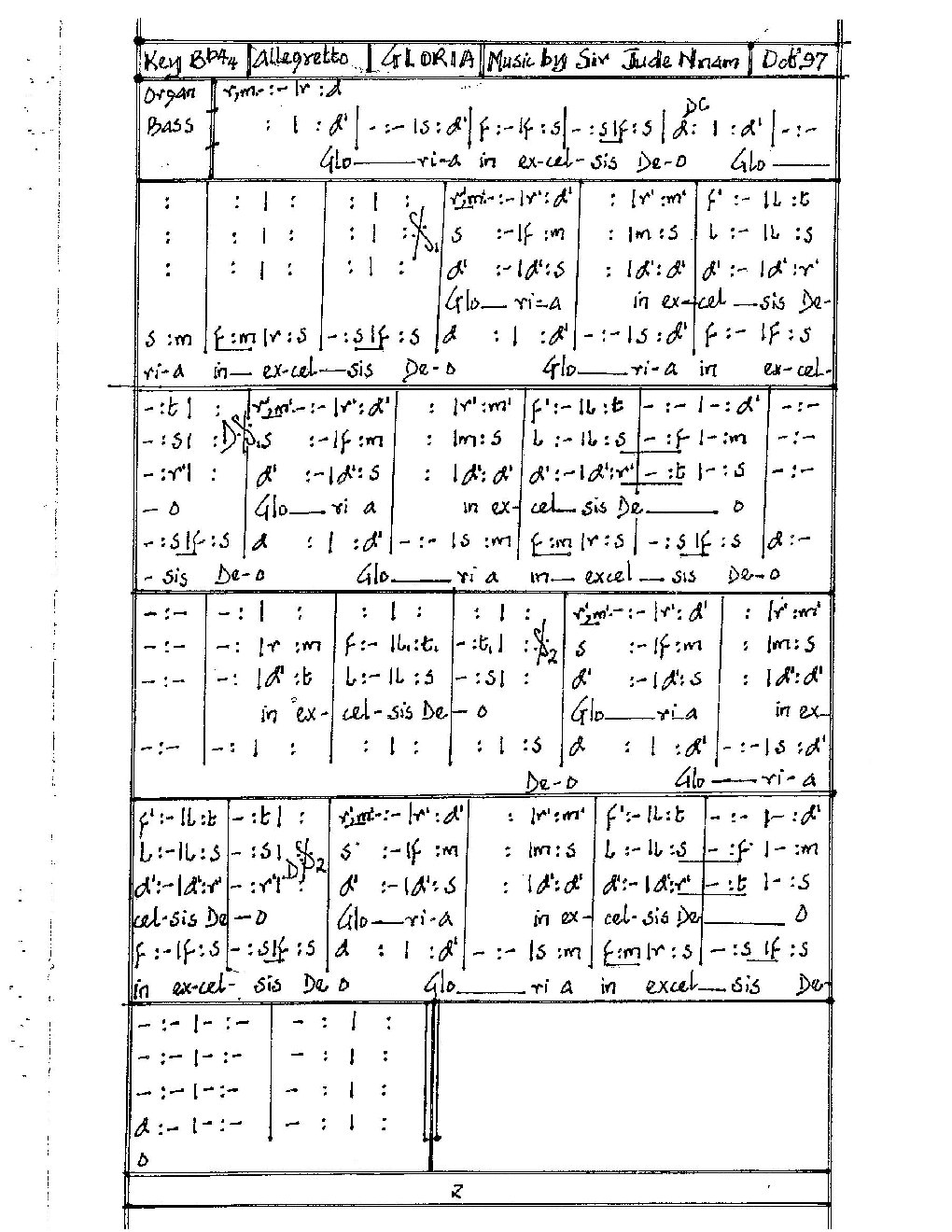 GLORIA - Choir Script PDF Thumbnail