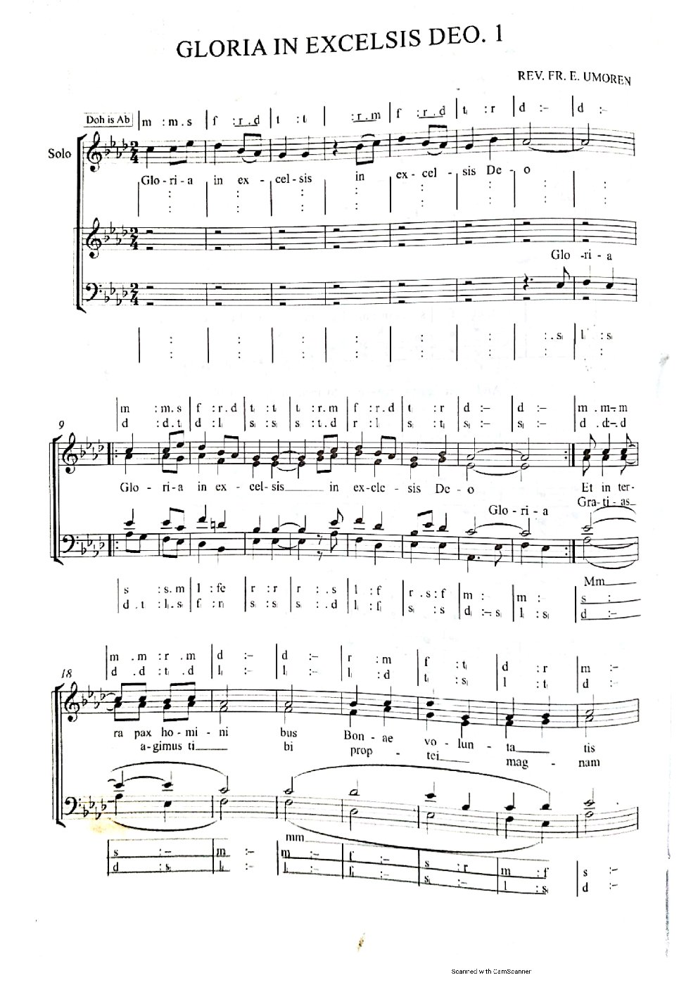 GLORIA IN EXCELSIS DEO. 1