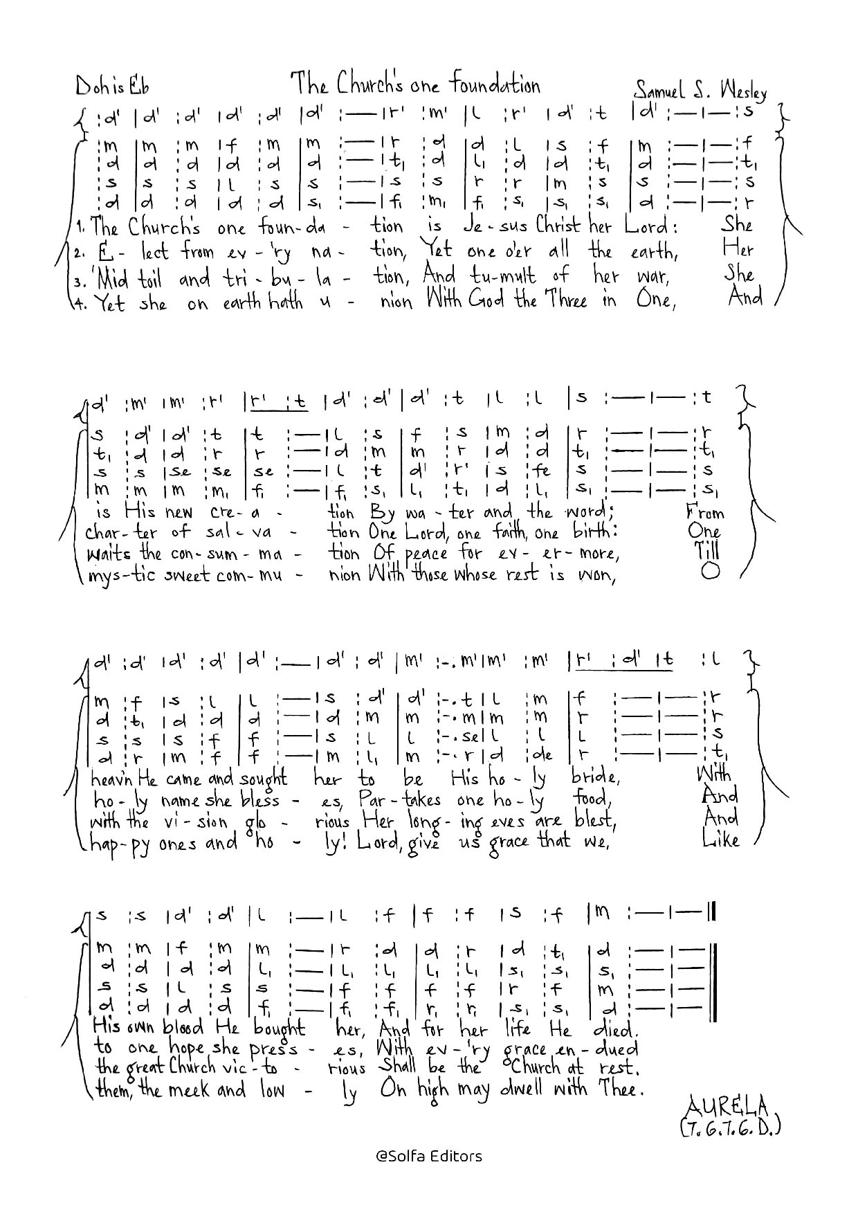 (Concert) The Church's One Foundation - Descant