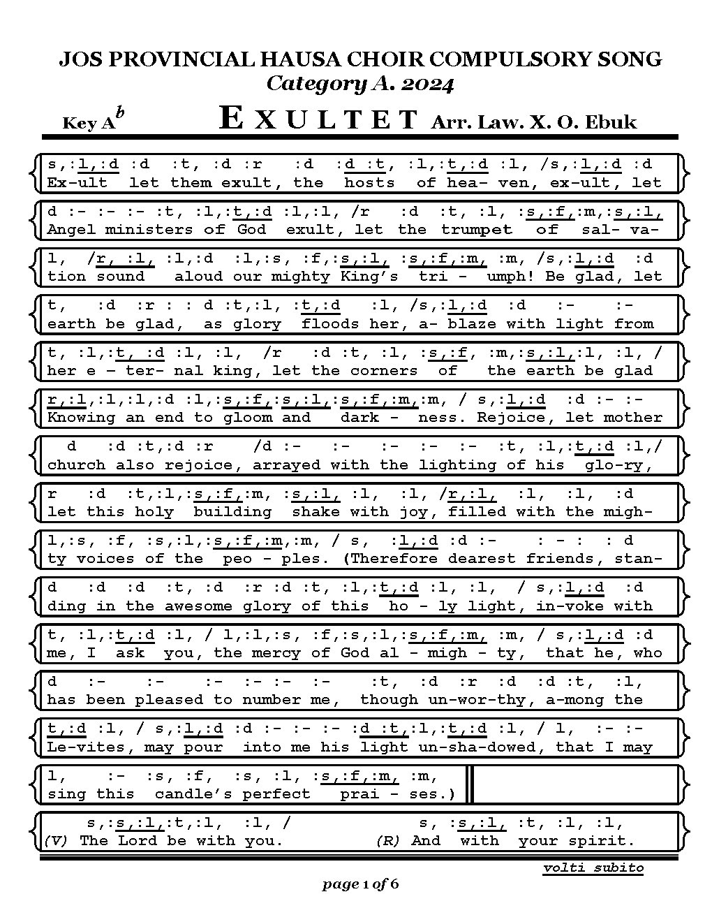EXULTET