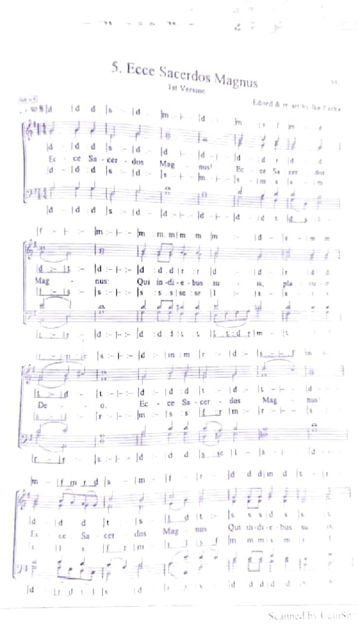 5. Ecce Sacerdos Magnus - Choir Script PDF Thumbnail
