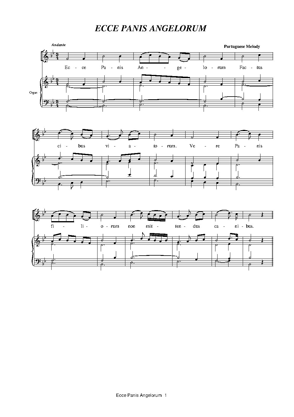 ECCE PANIS ANGELORUM
