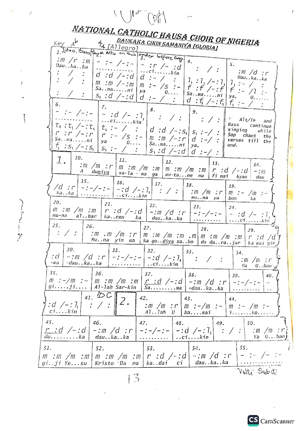 DAUKAKA CIKIN SAMANIYA [GLORIA]