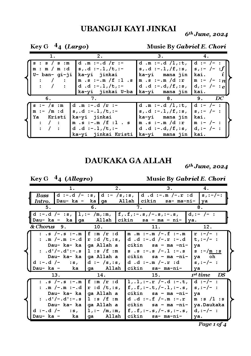 UBANGIJI KAYI JINKAI / DAUKAKA GA ALLAH