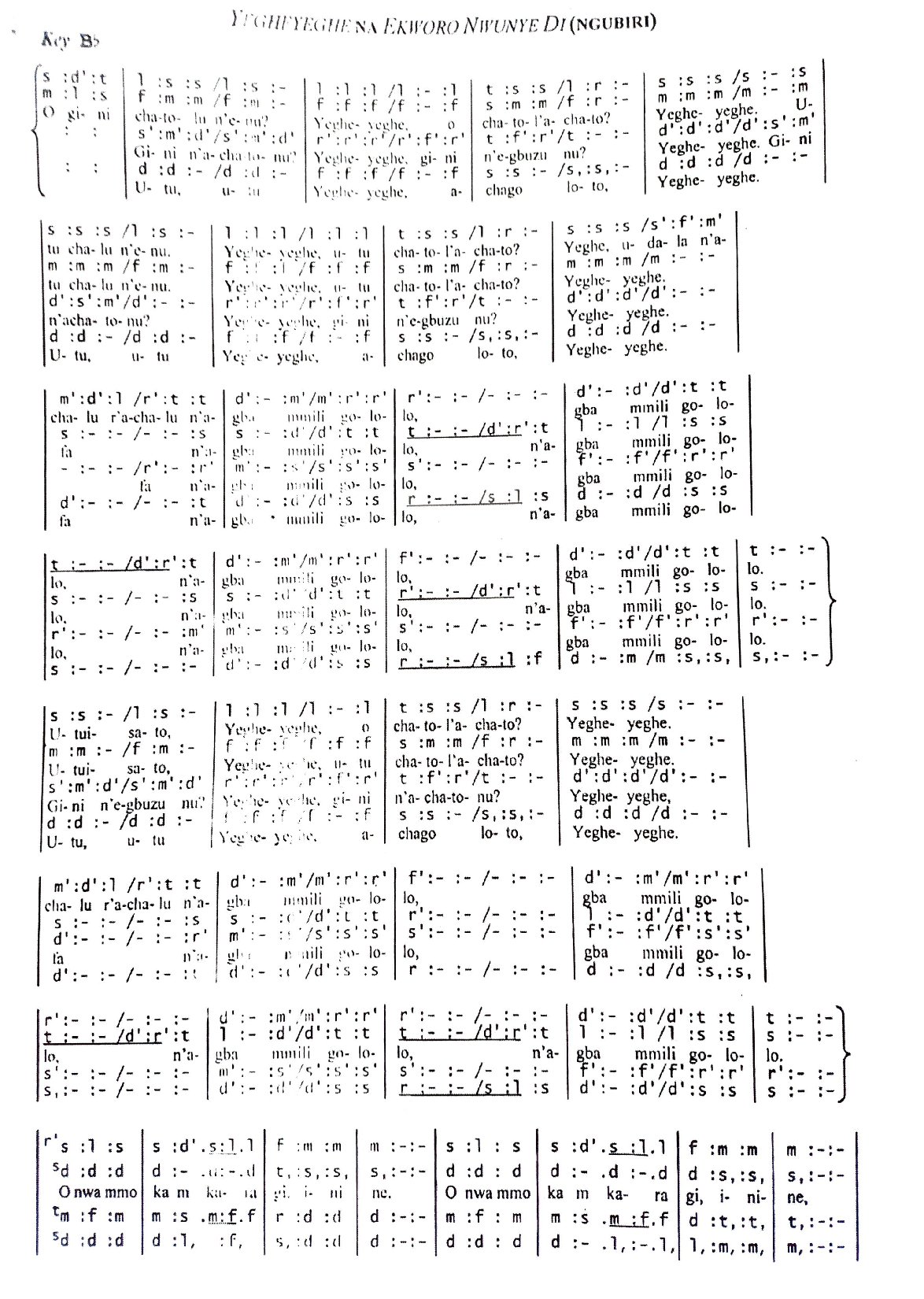 (Folk) Yegheyeghe Na Ekworo Nwunye Di (ngubiri)