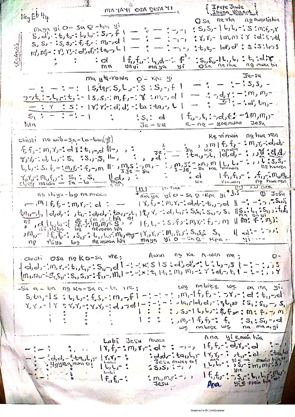 Mayayi Osa Okpa Yi