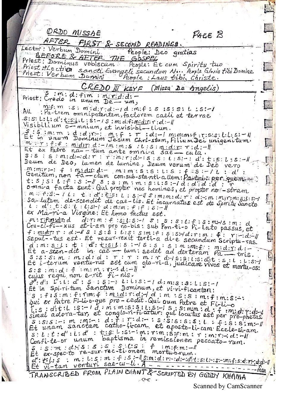 CREDO III (Missa De Angelis)
