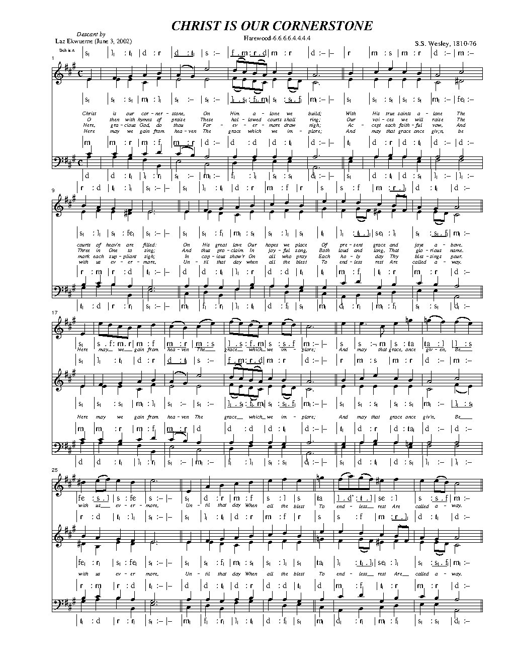 Christ is our cornerstone