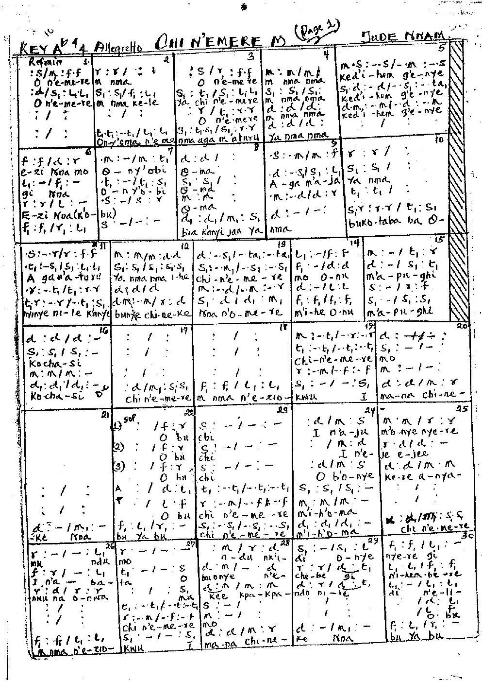 CHI N'EMERE M - Choir Script PDF Thumbnail
