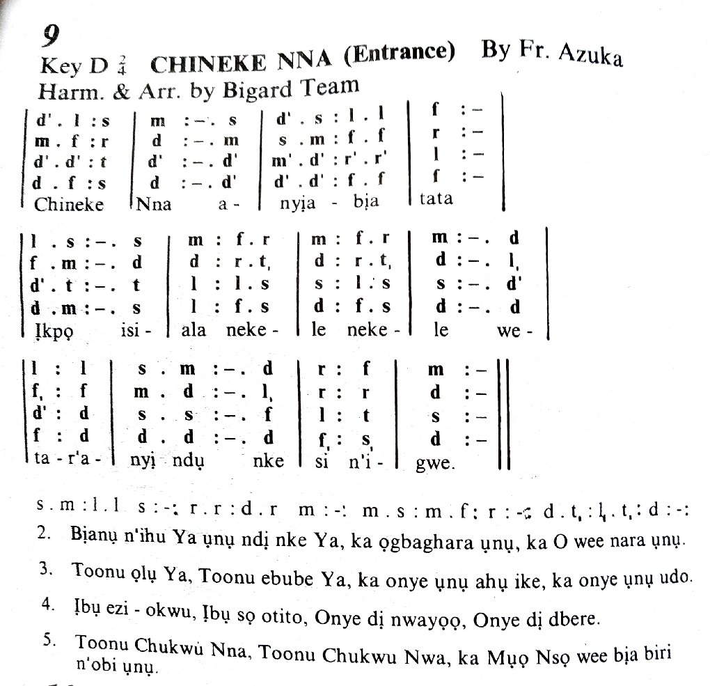 CHINEKE NNA (Entrance)