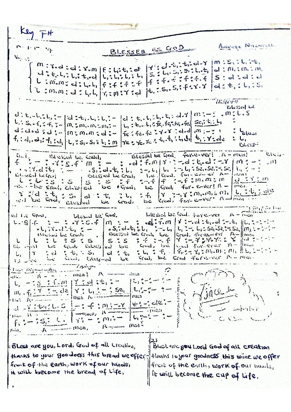 BLESSED BE GOD - Choir Script PDF Thumbnail