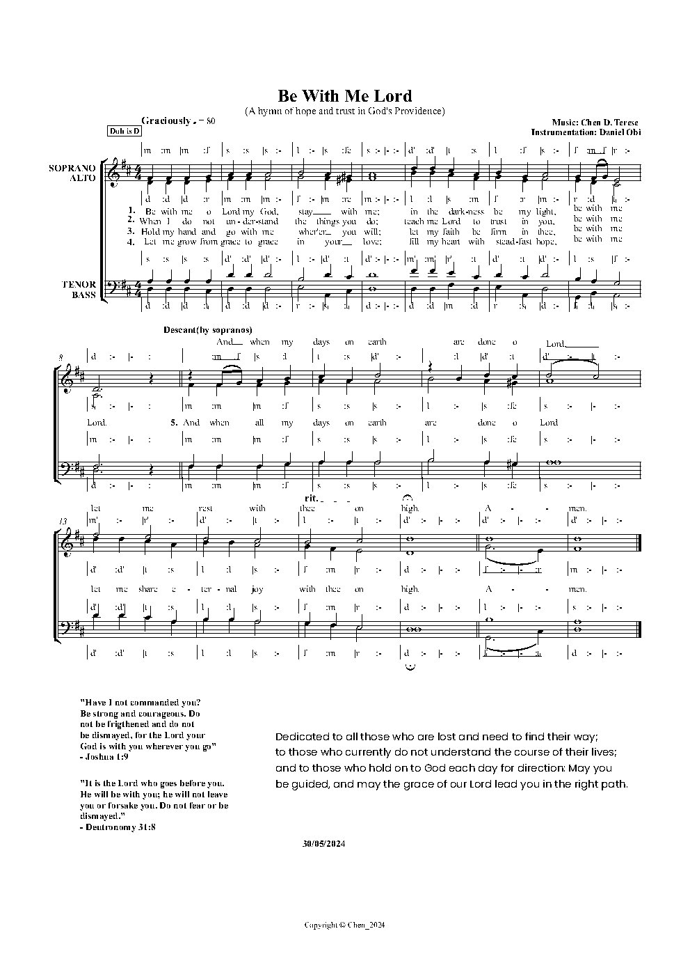 Be With Me Lord