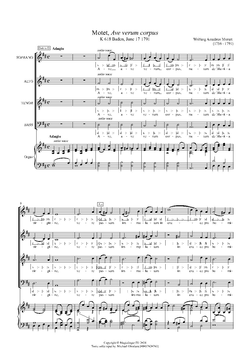 Motet, Ave verum corpus