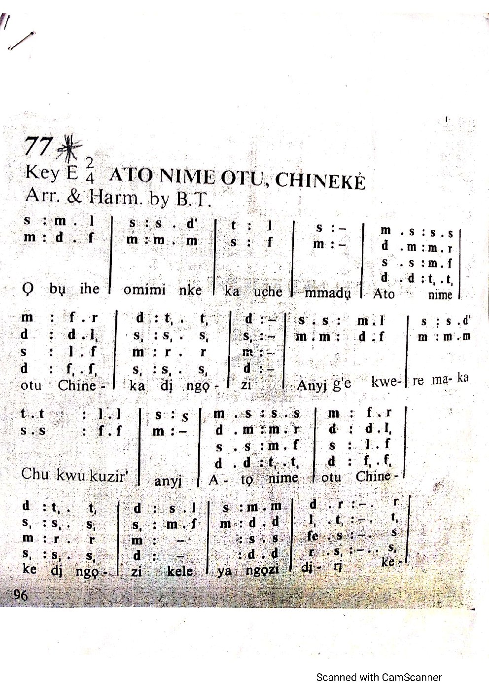 ATỌ NIME OTU, CHINEKÈ