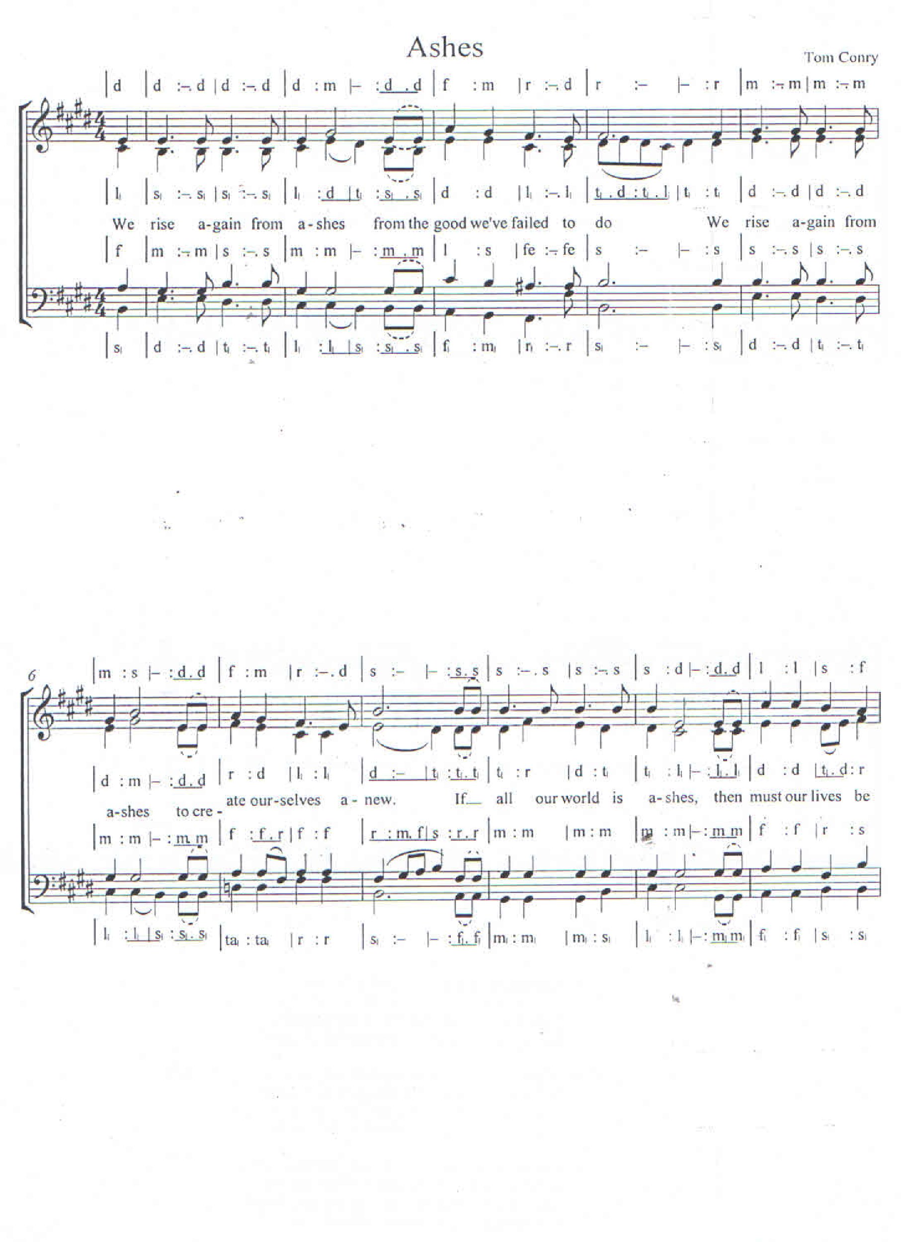 Ashes - Choir Script PDF Thumbnail