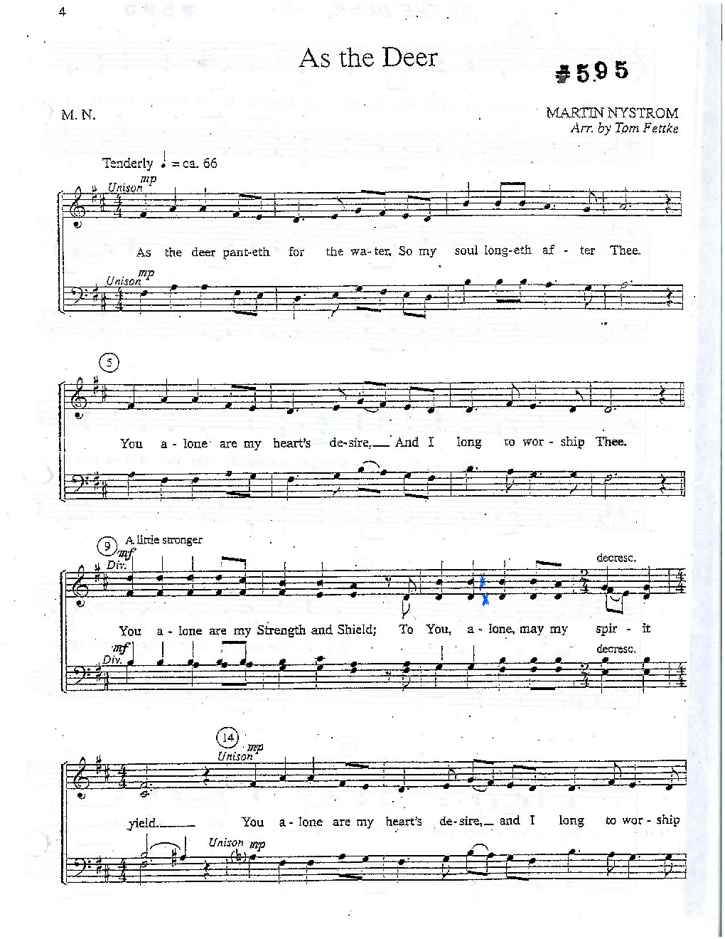 As the Deer - Choir Script PDF Thumbnail