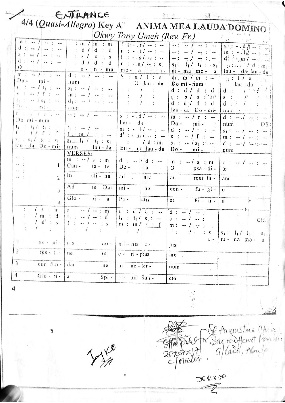 ANIMA MEA LAUDA DOMINO - Choir Script PDF Thumbnail