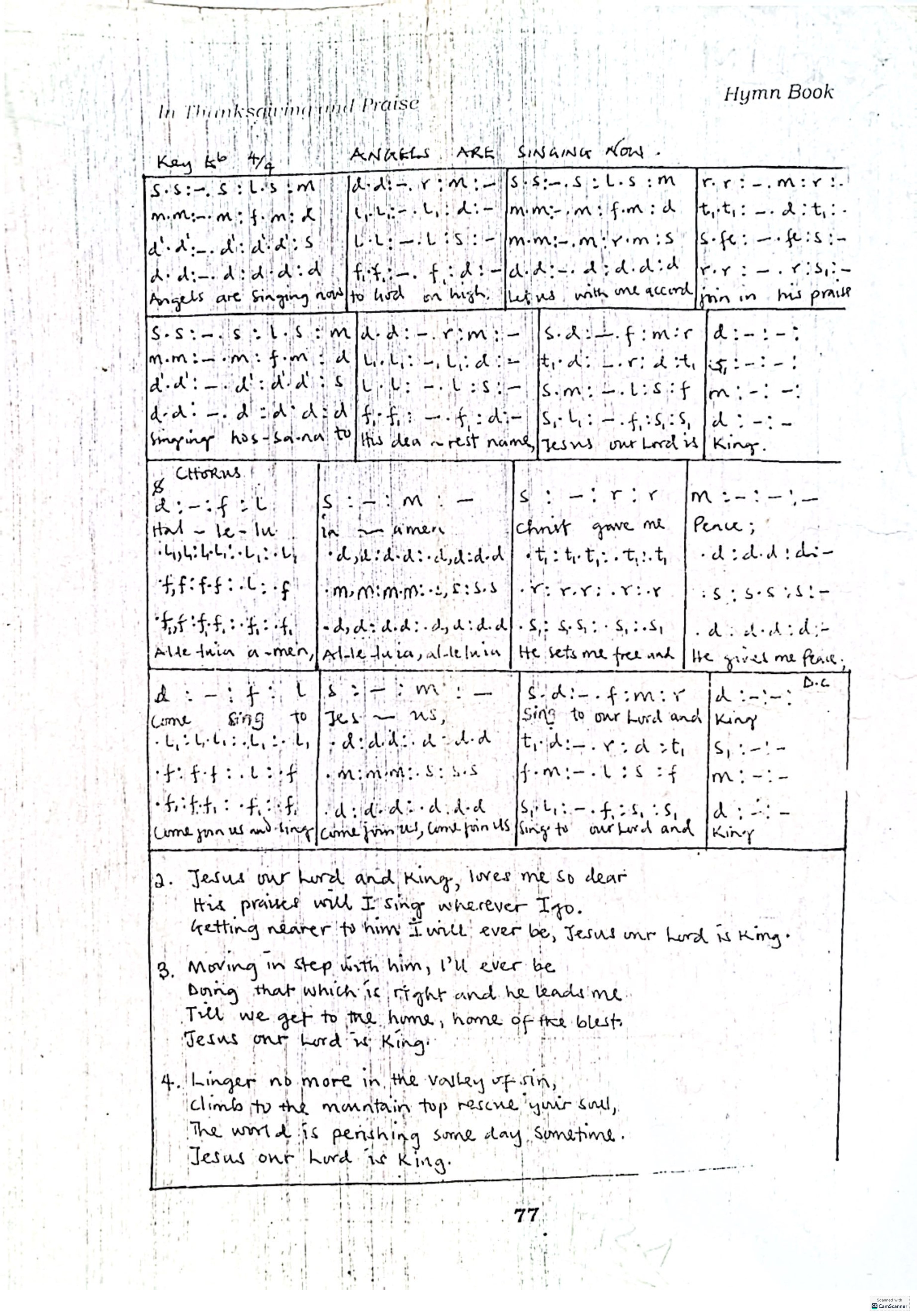 Angels are singing now - Choir Script PDF Thumbnail