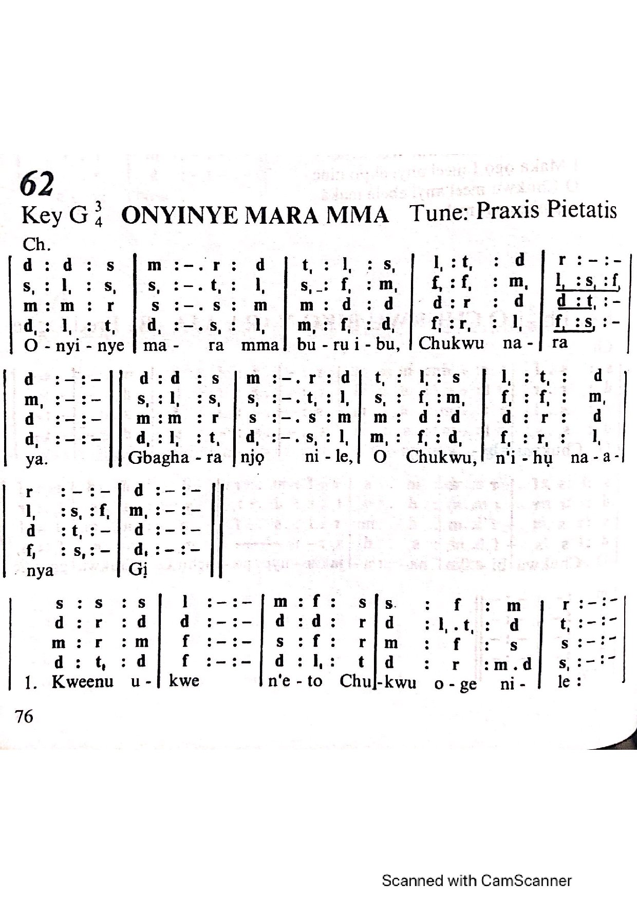 (Off) Onyinye Mara Mma - Praxis Prietatis - Download Choir Script PDF