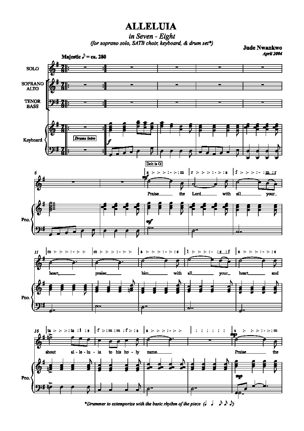 ALLELUIA in Seven - Eight