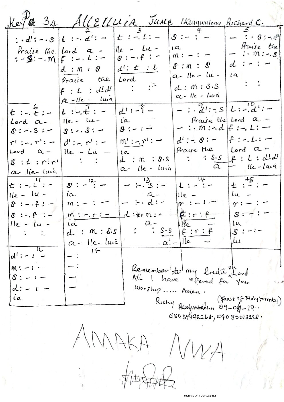 ALLELUIA June - Choir Script PDF Thumbnail