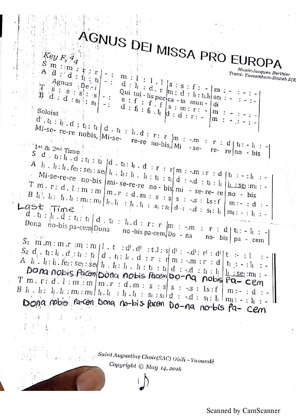 AGNUS DEI MISSA PRO EUROPA