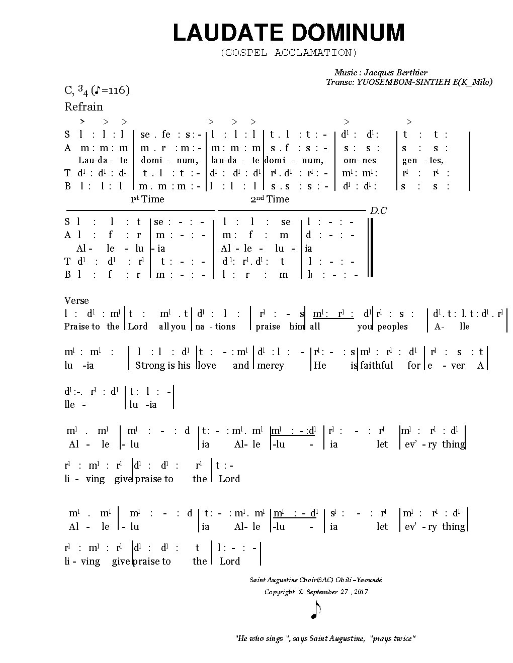 LAUDATE DOMINUM