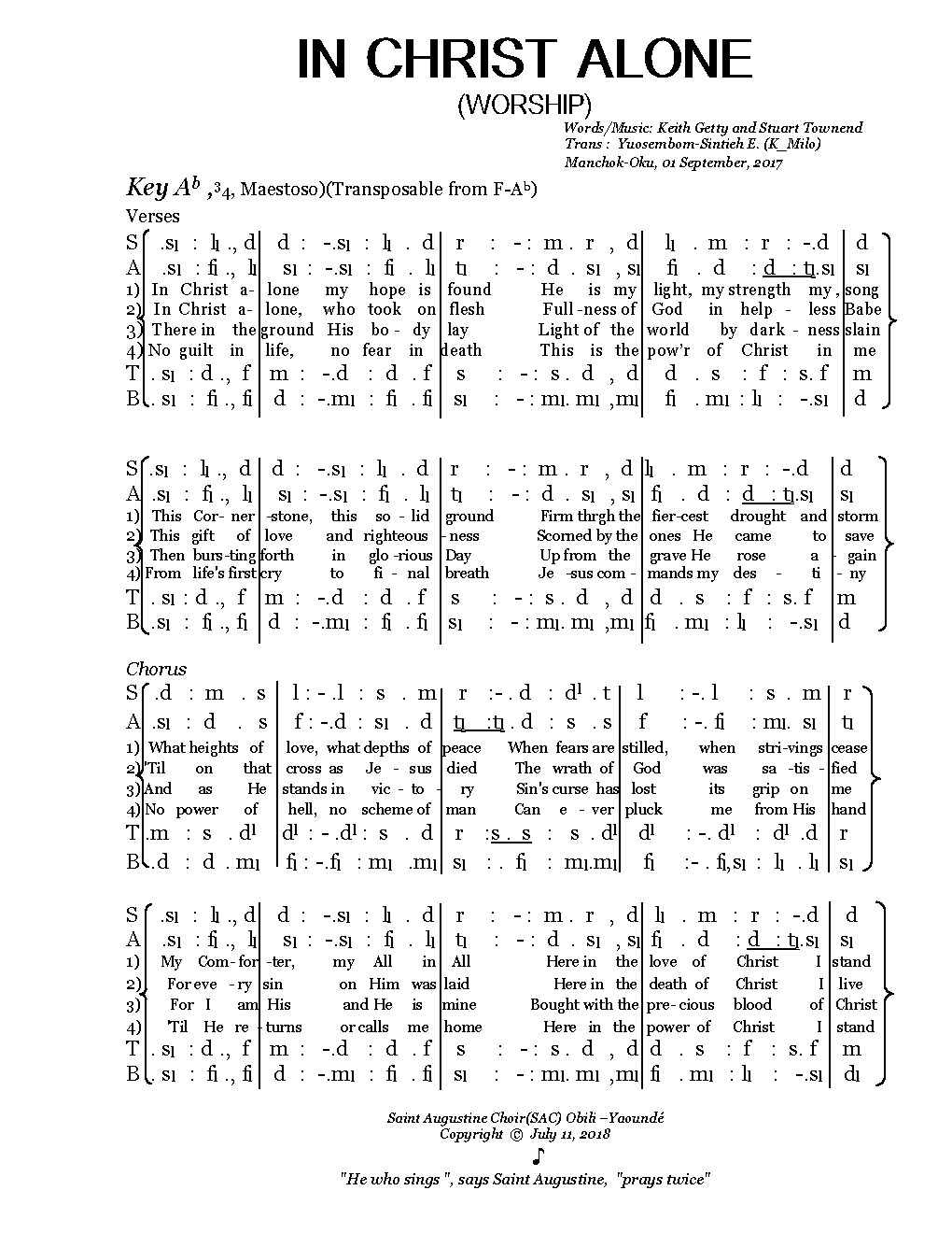 IN CHRIST ALONE