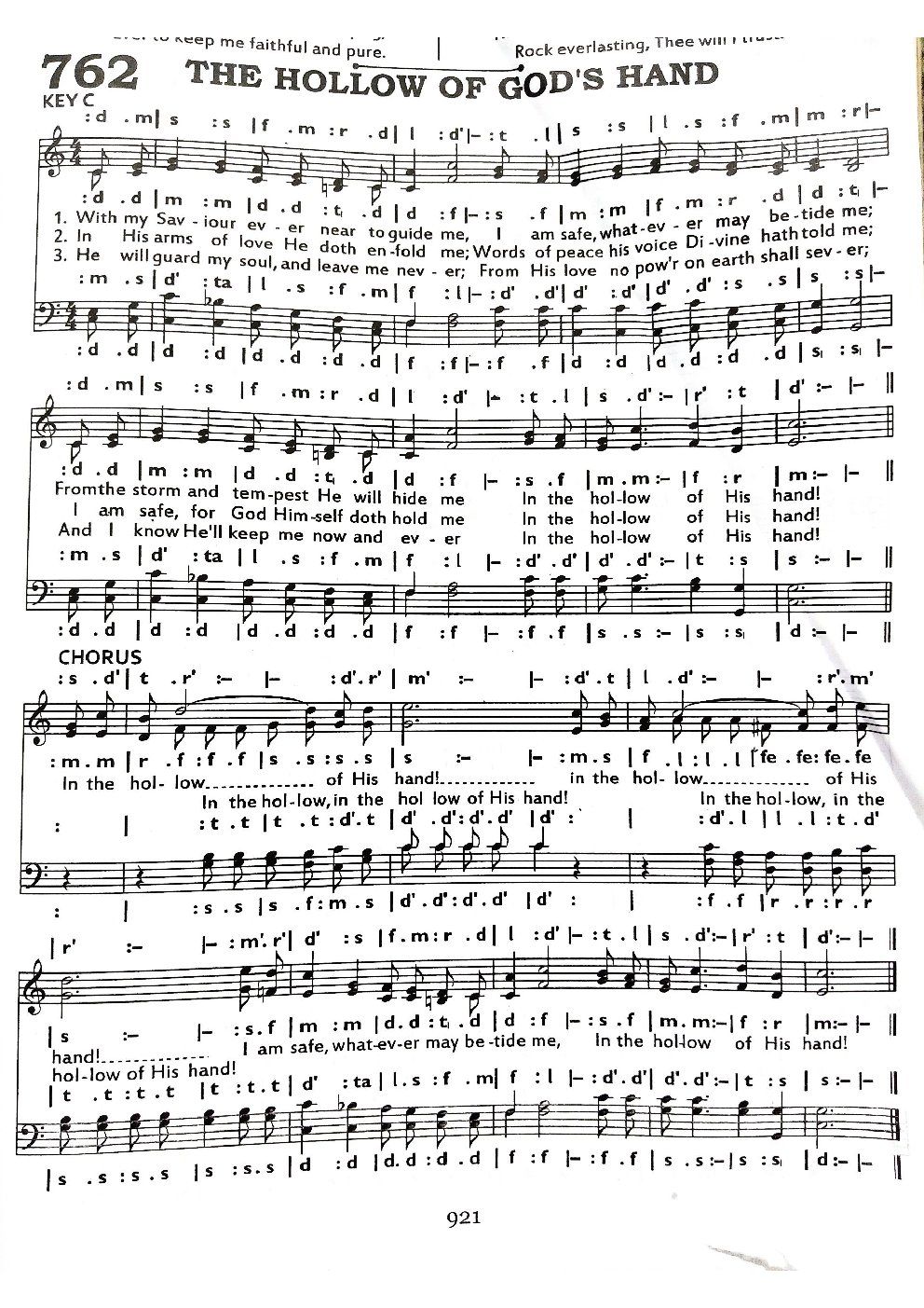 THE HOLLOW OF GOD'S HAND - Choir Script PDF Thumbnail