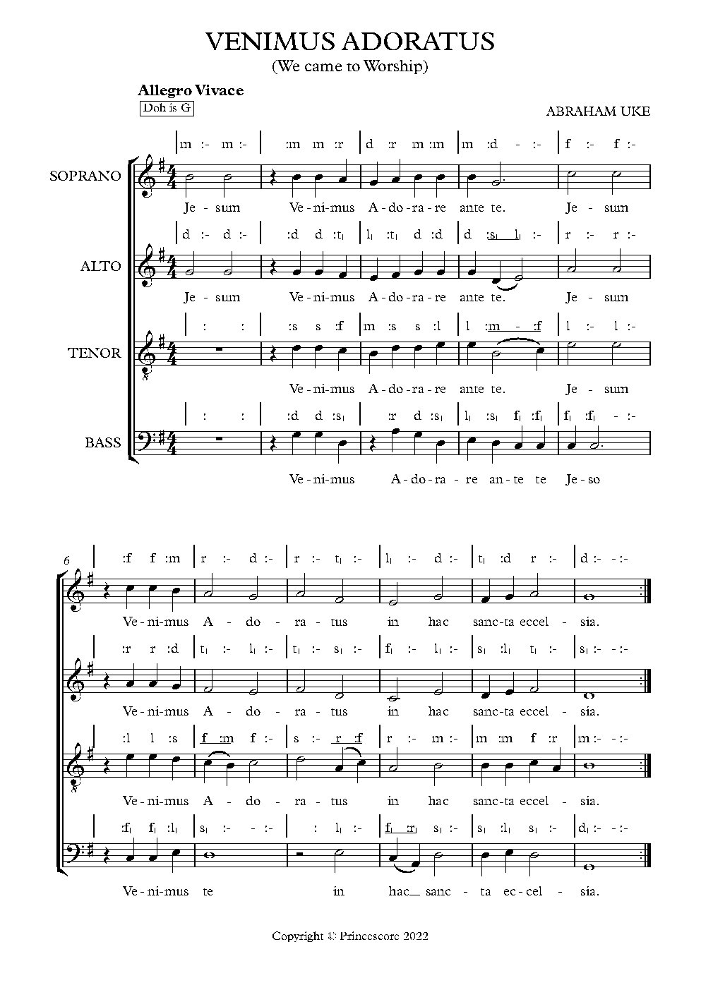 VENIMUS ADORATUS (We came to Worship)