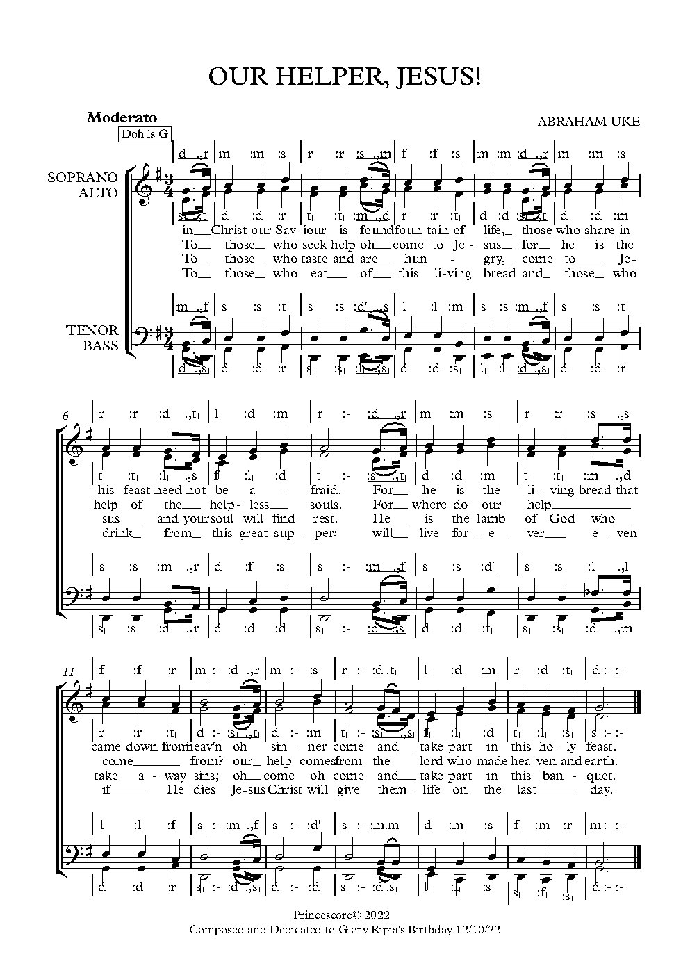 OUR HELPER, JESUS!