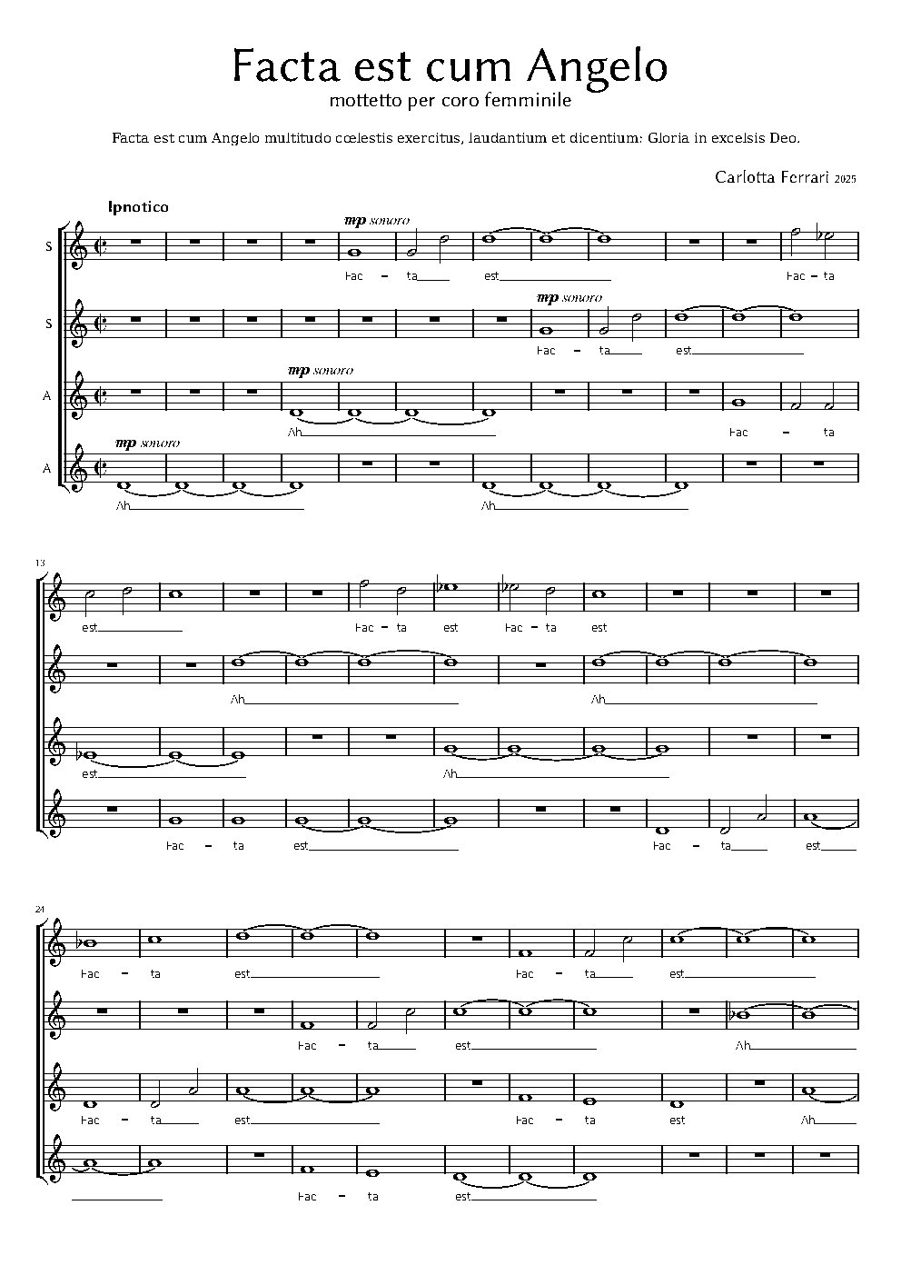 Facta est cum Angelo - Choir Script PDF Thumbnail