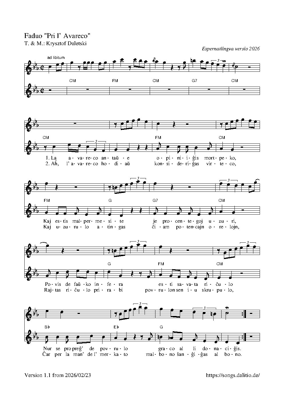Fado "De Avaritia"