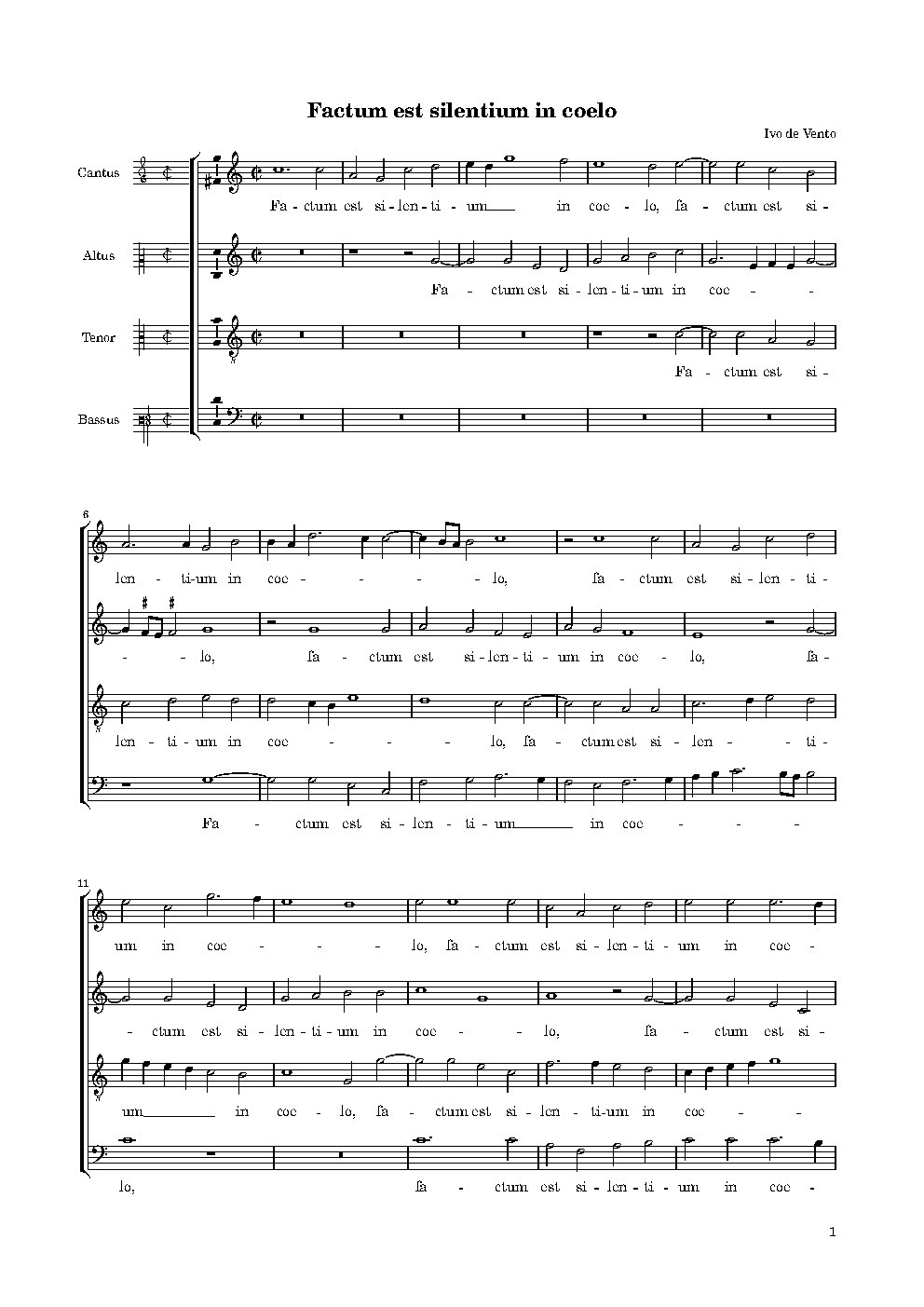 Factum est silentium - Choir Script PDF Thumbnail
