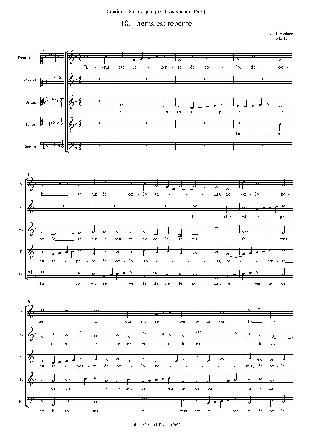 Factus est repente - Choir Script PDF Thumbnail