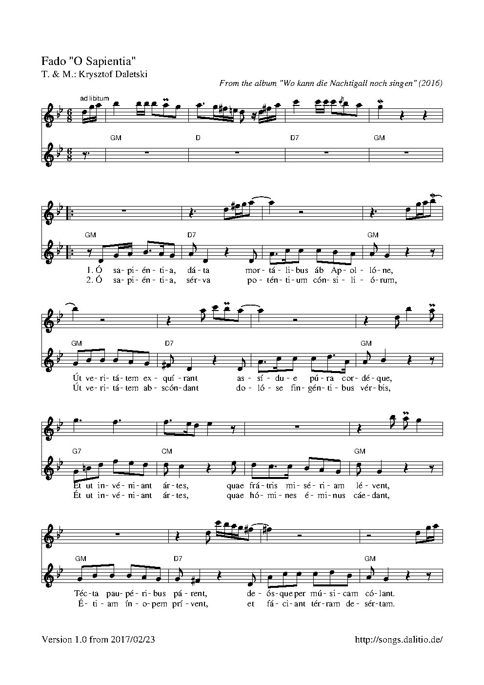 Fado "O Sapientia"