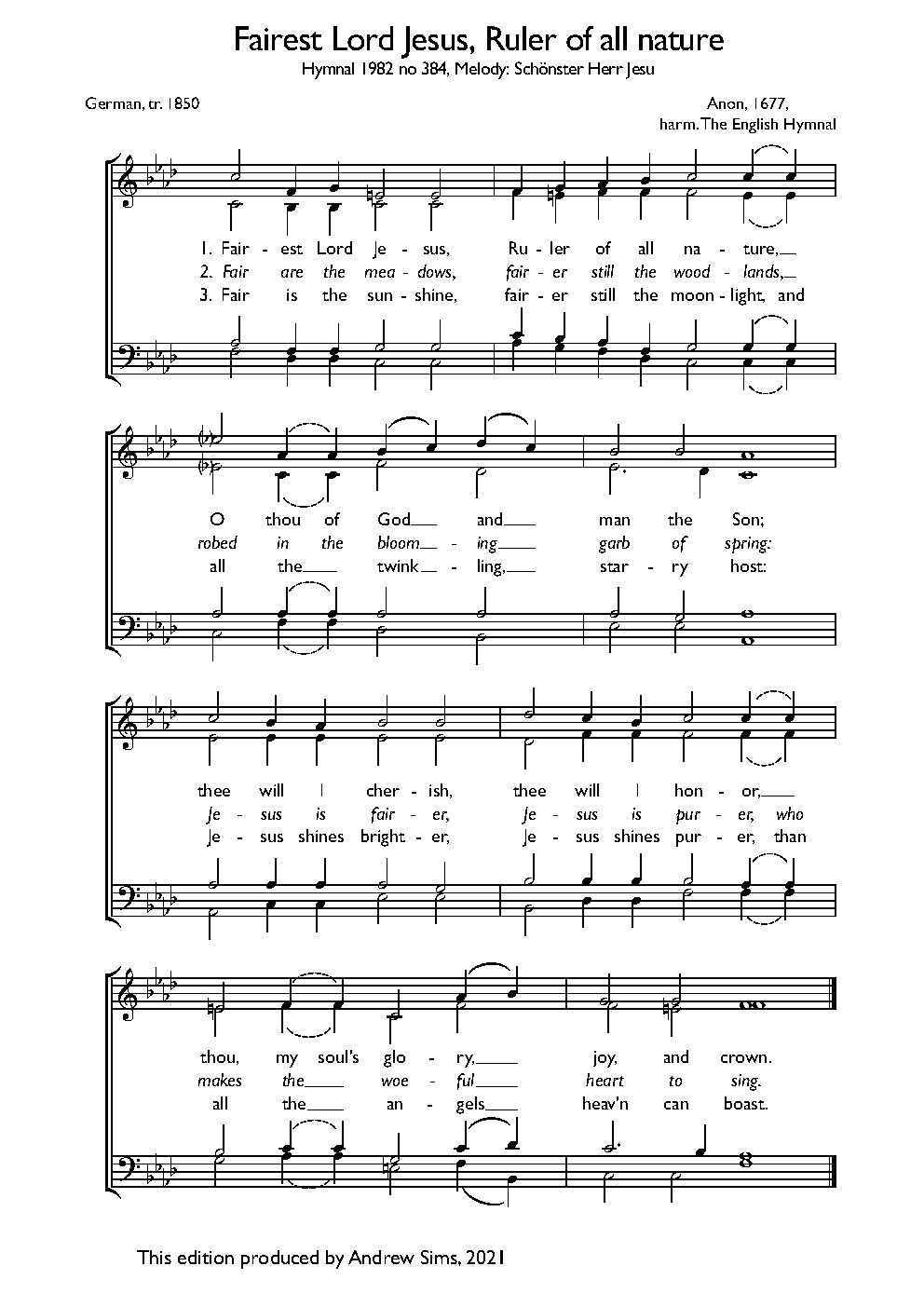 Fairest Lord Jesus II