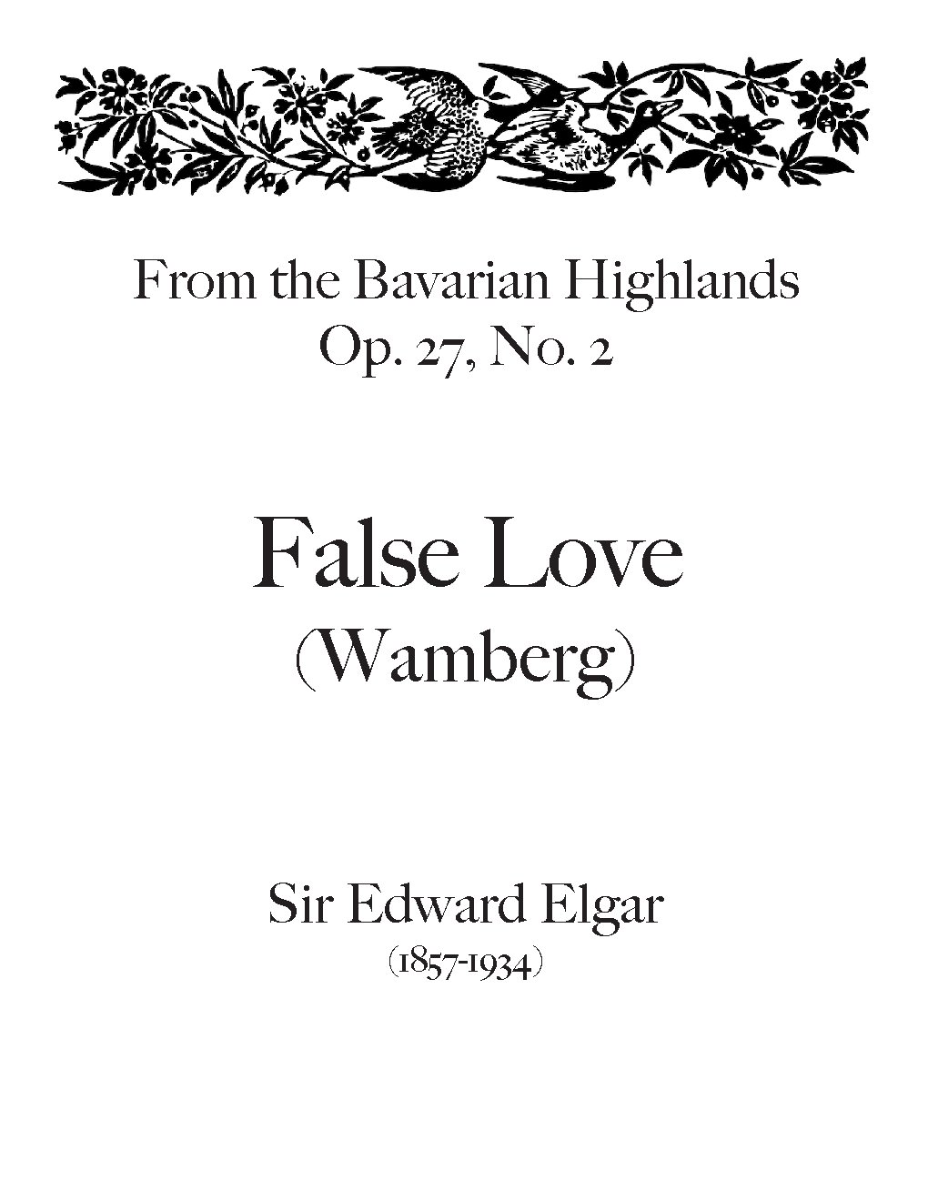 False Love, Op. 27, No. 2